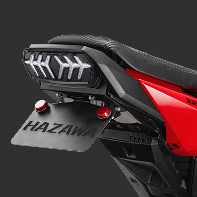 HAZAWA Grom Integrated Tail Light with Turn Signal Sequential Led SMD Motorcycle Taillight assembly Flowing Compatible with Honda Grom 2014-2022 2020 MSX125 SF CBR650F/R CTX700 CTX700N(Clear lens) - Image 2